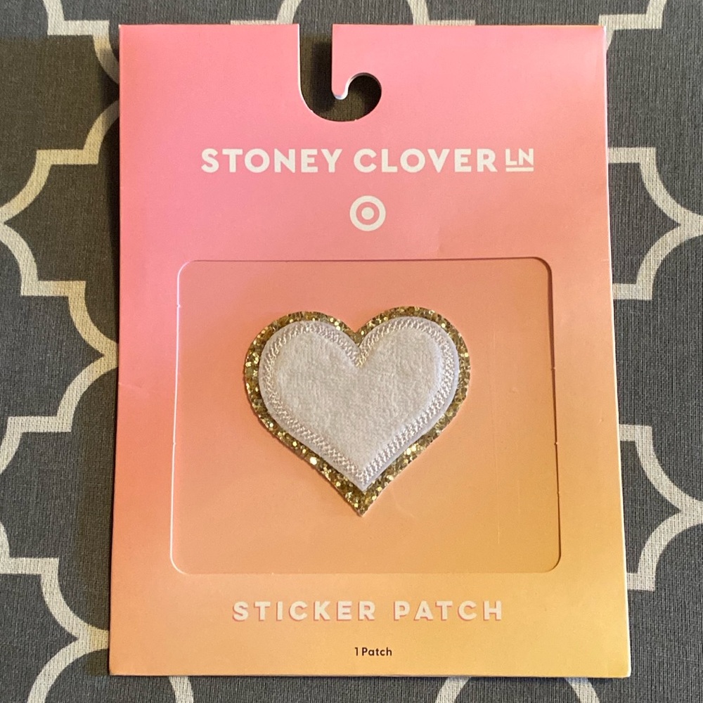 NWT Stoney Clover Lane x Target Heart Sticker Patch White Glitter